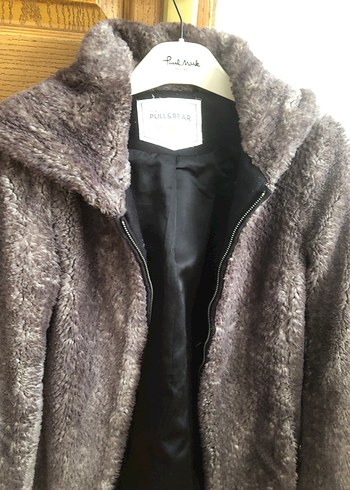 Pull&Bear kahve rengi Midi Kürk Detaylı Mont