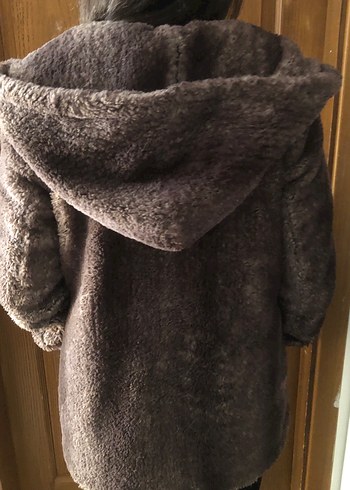 s Beden Pull&Bear kahve rengi Midi Kürk Detaylı Mont
