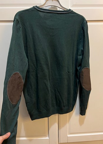 V Yaka Yeşil Erkek Triko Kazak - Görsel 5