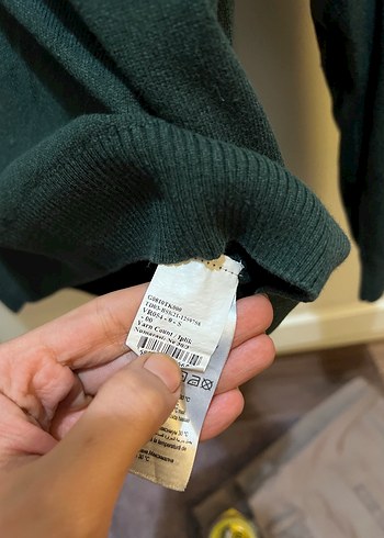 V Yaka Yeşil Erkek Triko Kazak - Görsel 3