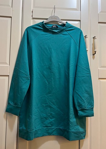 Turkuaz Kadın Oversize Sweatshirt - Görsel 2