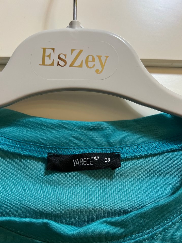 Turkuaz Kadın Oversize Sweatshirt - Görsel 3