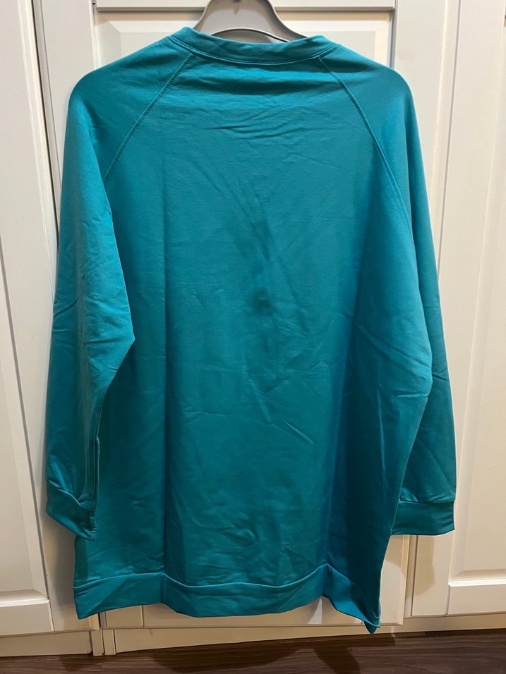 Turkuaz Kadın Oversize Sweatshirt - Görsel 5