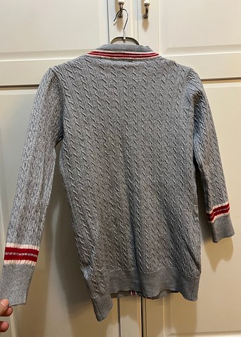 Nakışlı Örgü Gri Kadın Hırka - Görsel 3