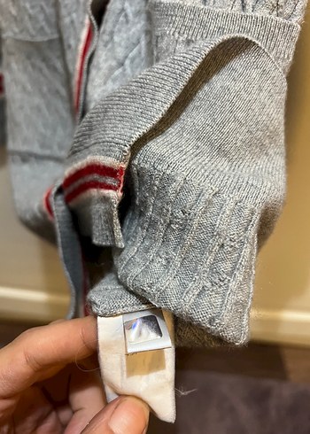 Nakışlı Örgü Gri Kadın Hırka - Görsel 5