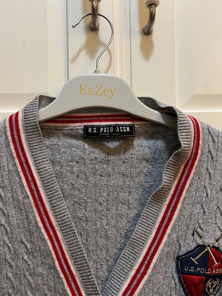 Nakışlı Örgü Gri Kadın Hırka - Görsel 2