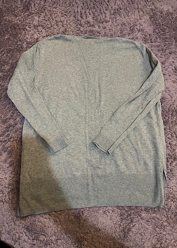 Gri Kadın Bisiklet Yaka Salaş Kazak Polo - Görsel 5