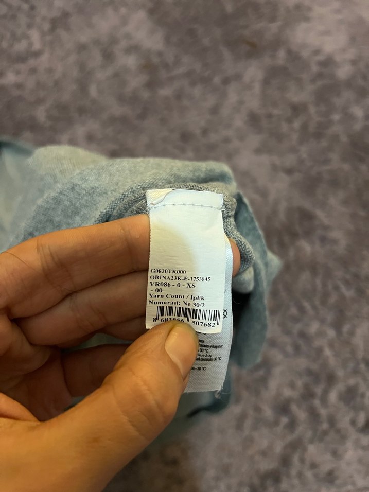 Gri Kadın Bisiklet Yaka Salaş Kazak Polo - Görsel 3