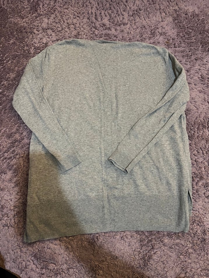 Gri Kadın Bisiklet Yaka Salaş Kazak Polo - Görsel 5