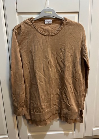 Bej Kadın Kazak, Bisiklet Yaka, Salaş - Görsel 3