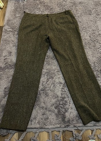 büyük beden kadın kahverengi palazzo pantolon - Görsel 3