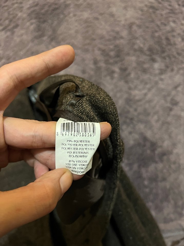 büyük beden kadın kahverengi palazzo pantolon - Görsel 4