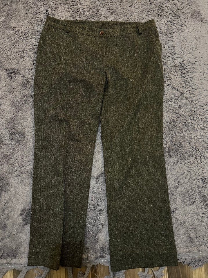 büyük beden kadın kahverengi palazzo pantolon - Görsel 2