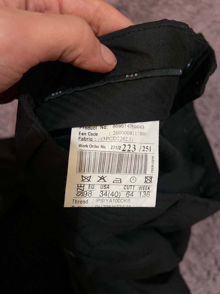 erkek kumaş pantolon takım elbise için - Görsel 3