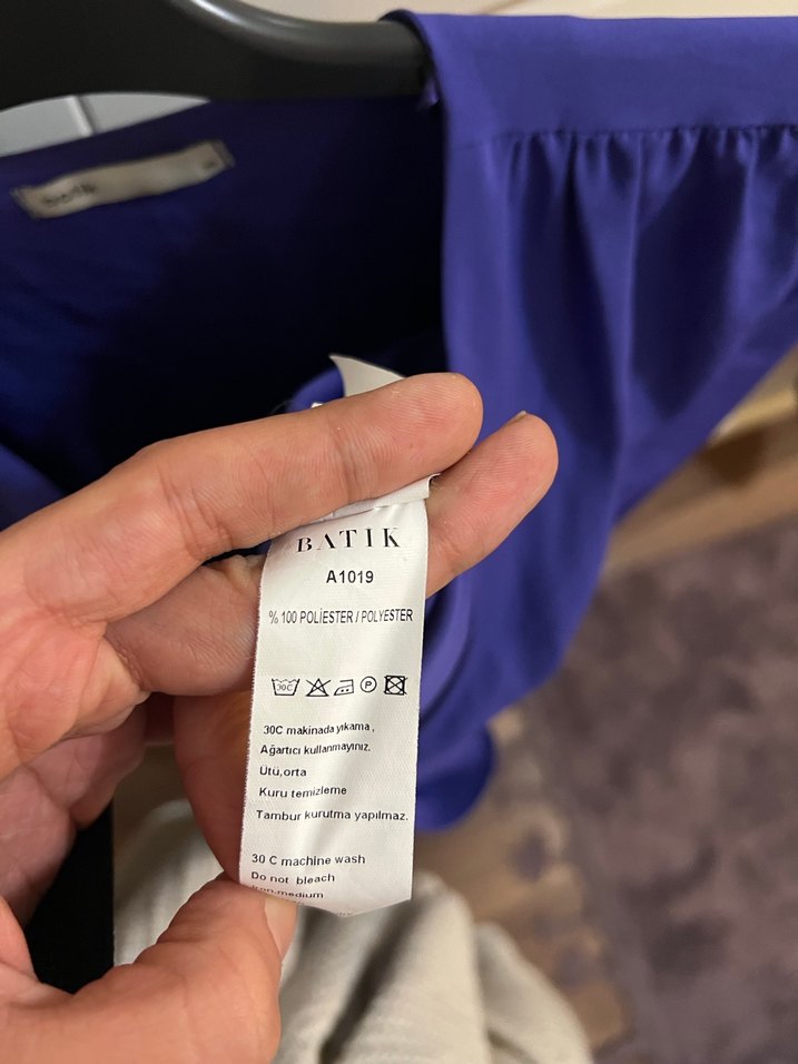 v yaka uzun kollu mor tulum - Görsel 3