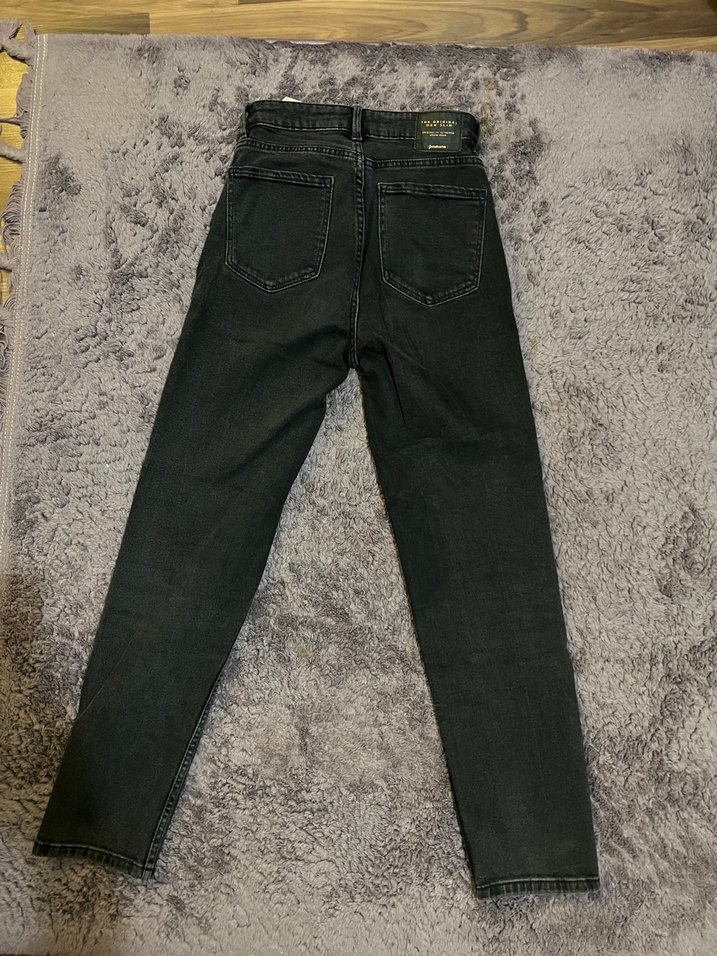 stradivarius yüksel bel mom slim jean - Görsel 4