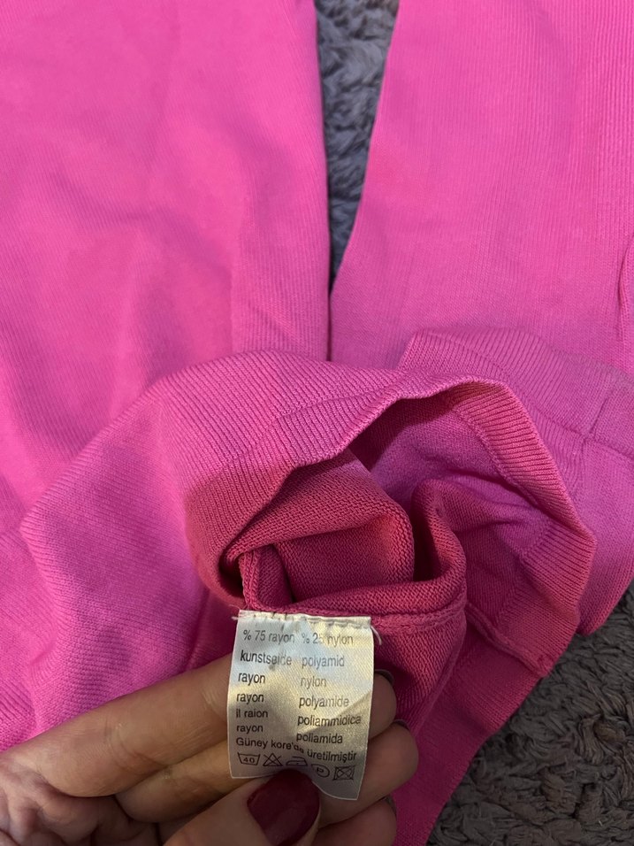 Tiffany Fuşya V Yakalı Kadın Bluz - Görsel 3