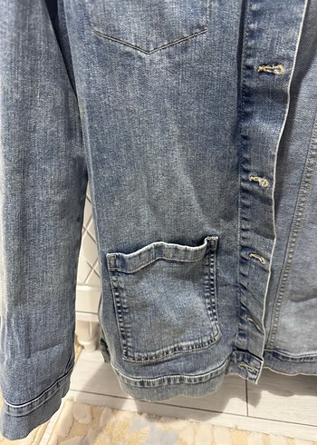 Jimmy Key Düğmeli Mavi Kadın Denim Ceket