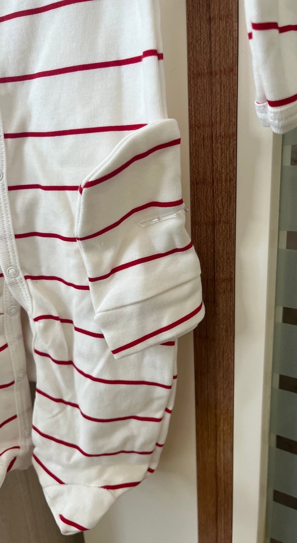 Beyaz Baskılı Uzun Kollu Bebek Body - Görsel 3