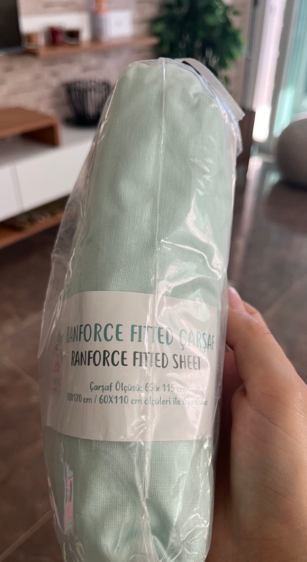 Pastel Yeşil Desenli bebek çarşafı - Görsel 2