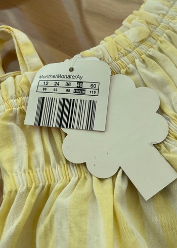 Sarı Pilili Çizgili Bebek Kız Takımı - Görsel 4