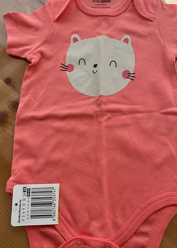 Kısa Kollu Pembe Bebek Kız Body - Görsel 2