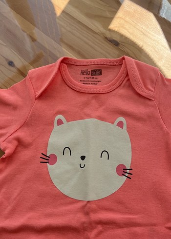 Kısa Kollu Pembe Bebek Kız Body - Görsel 4