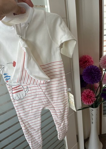 Beyaz Uzun Kollu Bebek Kız Body - Görsel 3