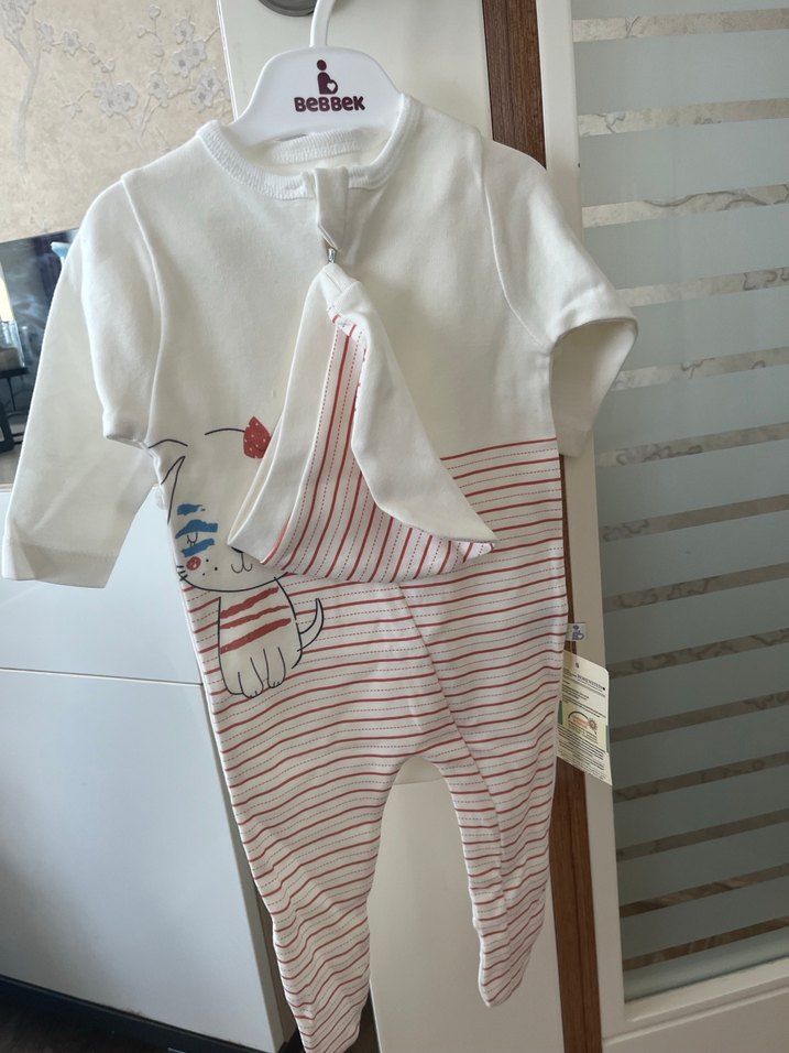 Beyaz Uzun Kollu Bebek Kız Body - Görsel 2