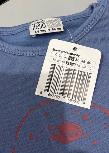 Mavi Baskılı Kız Sweatshirt ve Pembe Eşofman - Görsel 4