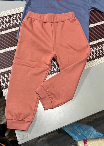 Mavi Baskılı Kız Sweatshirt ve Pembe Eşofman - Görsel 2