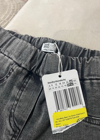 Gri kız Çocuk Denim Pantolon - Görsel 3