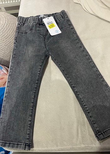 Gri kız Çocuk Denim Pantolon - Görsel 2