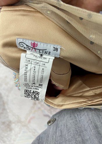 Payetli V Yaka Uzun Pembe Abiye Elbise - Görsel 5