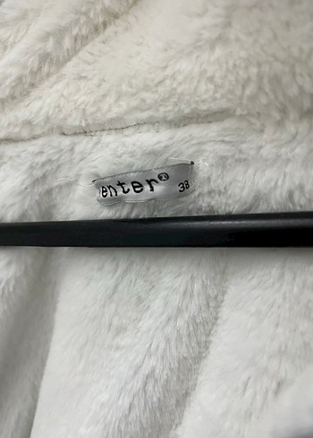 Kadın Gri Kürklü Kapüşonlu Kot Ceket - Görsel 4