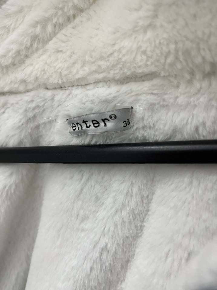 Kadın Gri Kürklü Kapüşonlu Kot Ceket - Görsel 4