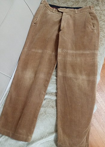 Defacto 50 Beden Erkek Kadife Duz Paca Pantolon