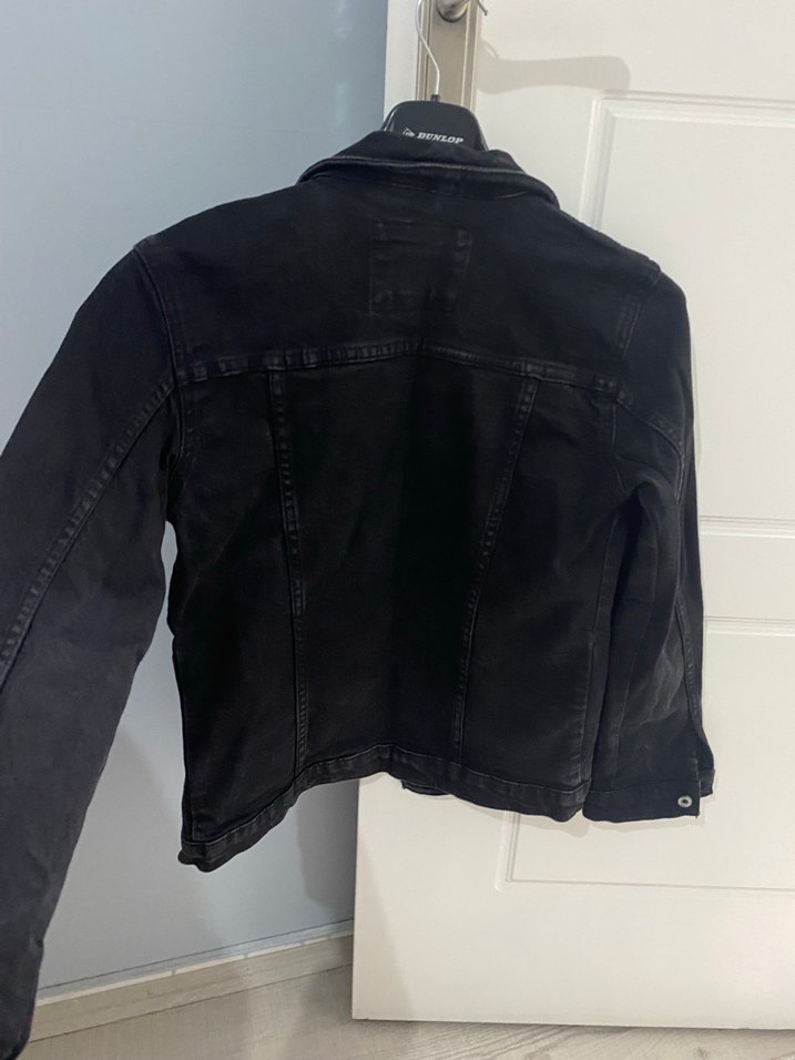 Çocuk Siyah kot ceket - Görsel 2