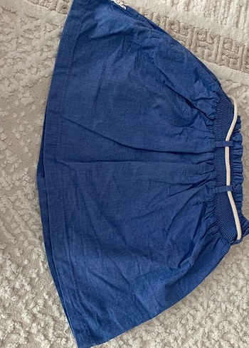 Nakışlı Dantelli Kız Kot Etek - Görsel 3