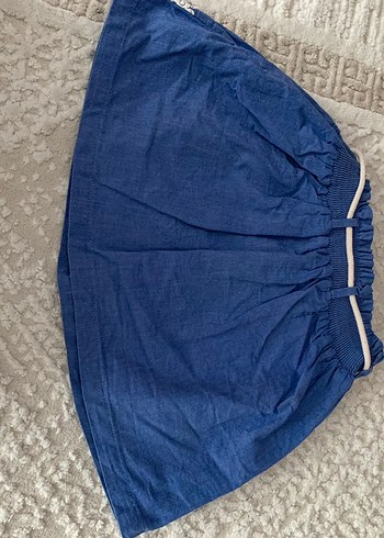 Nakışlı Dantelli Kız Kot Etek - Görsel 4