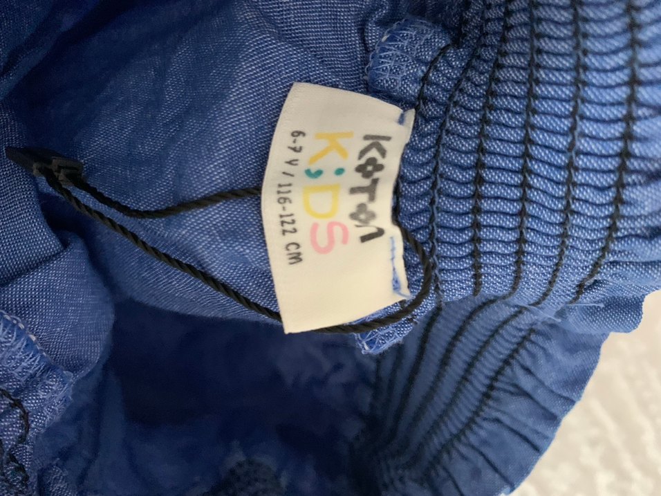 Nakışlı Dantelli Kız Kot Etek - Görsel 5