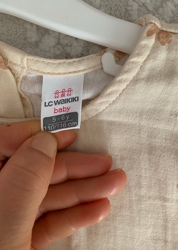 Nakışlı Bej Kız Elbisesi - Görsel 6