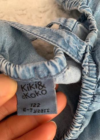 Kız Çocuk Fırfırlı Denim Elbise - Görsel 5