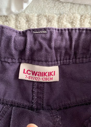 Mor Düğmeli Kız Şortu - Görsel 5