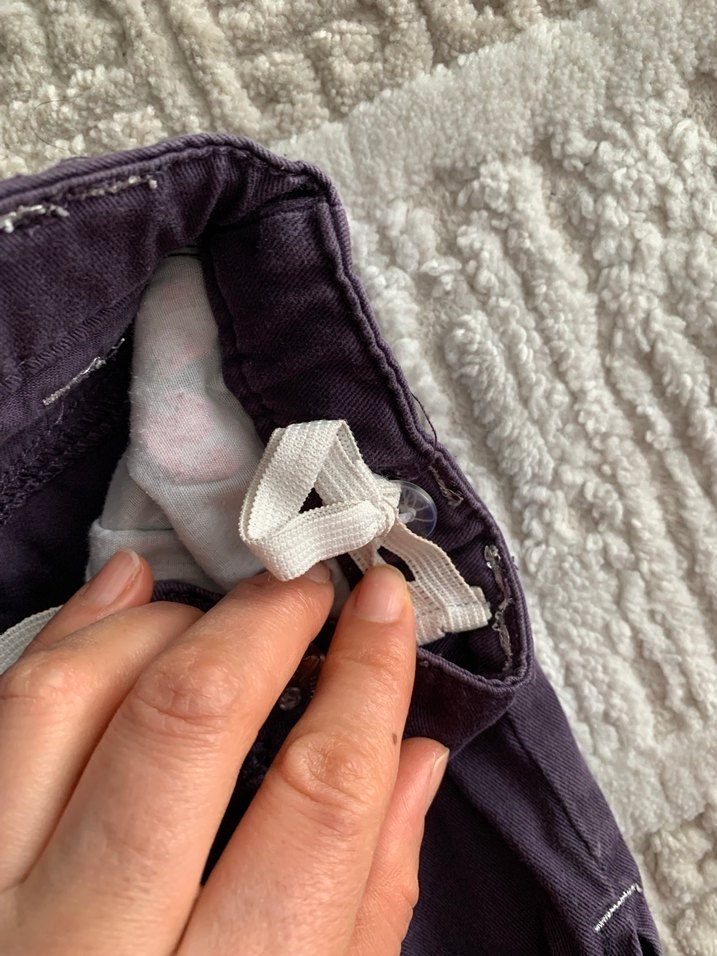 Mor Düğmeli Kız Şortu - Görsel 4