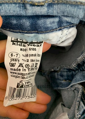 Nakışlı ve Payetli mavi Kot Pantolon - Görsel 5