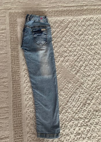 Nakışlı ve Payetli mavi Kot Pantolon - Görsel 2