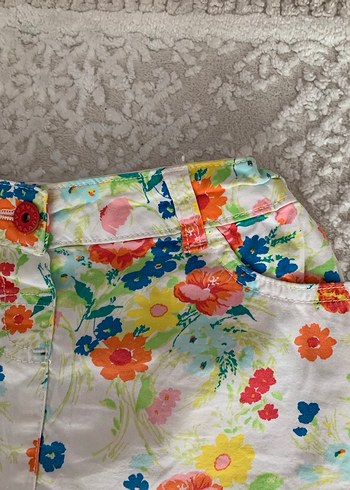 Çiçek Desenli Fırfırlı Kız Eteği - Görsel 4