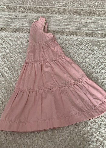 Kız Çocuk Pembe Fırfırlı Kolsuz Elbise - Görsel 2