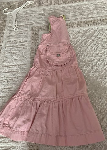 Kız Çocuk Pembe Fırfırlı Kolsuz Elbise - Görsel 3